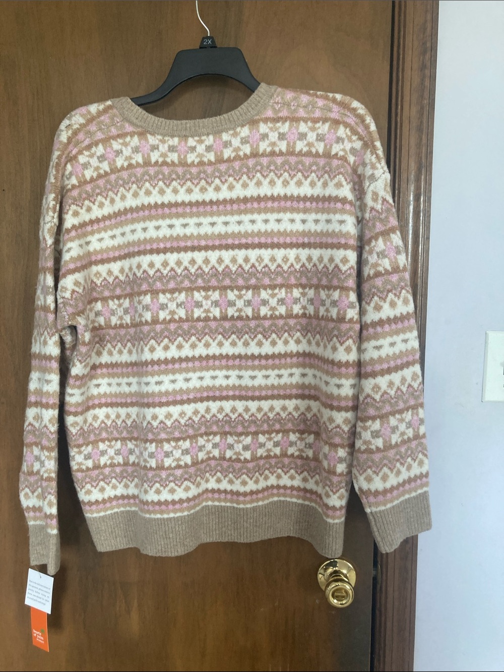 Hearts of Palm sweater long sleeve abstract print pattern with stretch size 2X - Picture 7 of 16